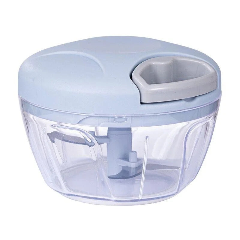 Manual Garlic Chopper & Vegetable Mincer - Rotating Hand Press, 500ml/900ml